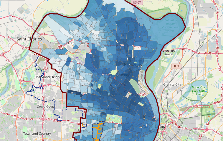 CD1 Presidential Results map