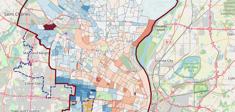 Primary results map